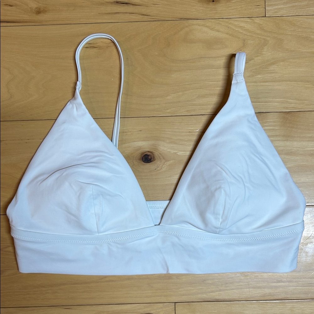 Aerie Soft White Triangle Bralette | Size XL
